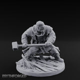 Door Smashing Maul Swinging Human Brute Miniature for Dungeons and Dragons, Pathfinder or other TTRPGs
