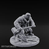 Door Smashing Maul Swinging Human Brute Miniature for Dungeons and Dragons, Pathfinder or other TTRPGs