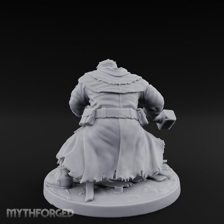 Door Smashing Maul Swinging Human Brute Miniature for Dungeons and Dragons, Pathfinder or other TTRPGs