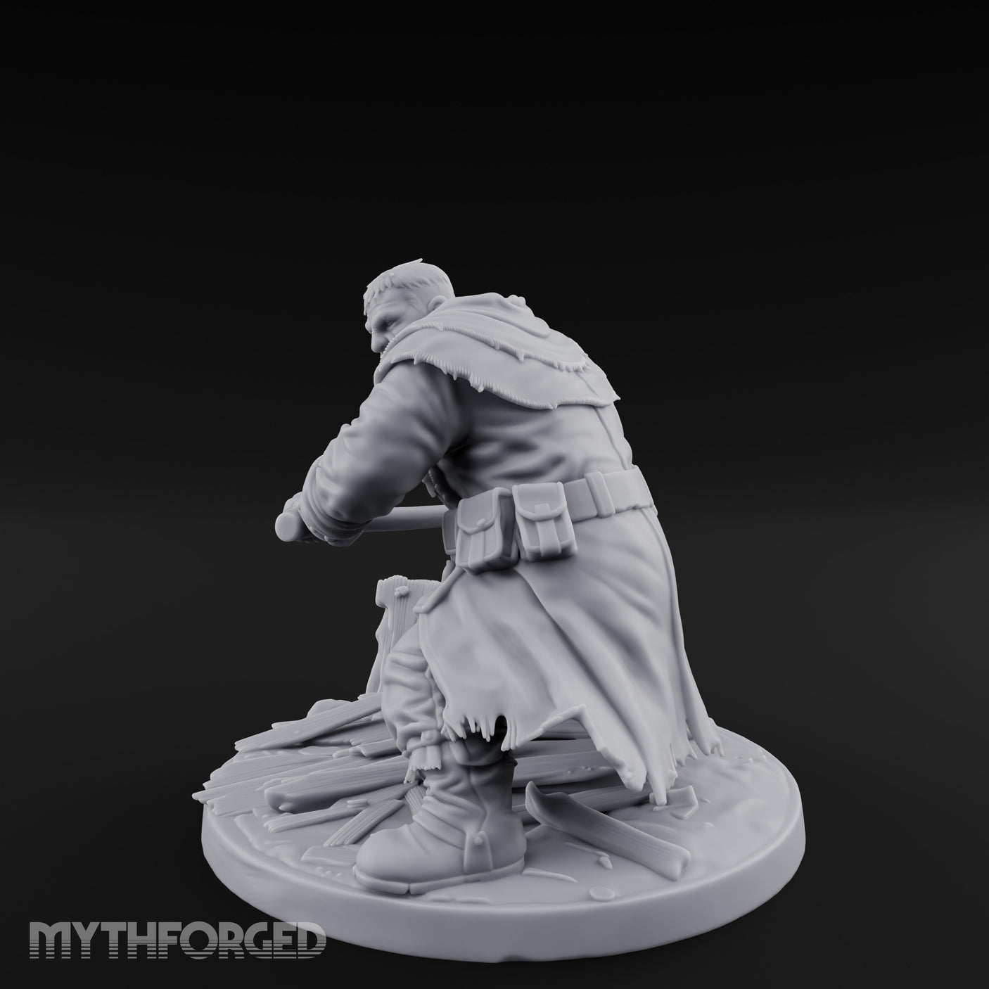 Door Smashing Maul Swinging Human Brute Miniature for Dungeons and Dragons, Pathfinder or other TTRPGs