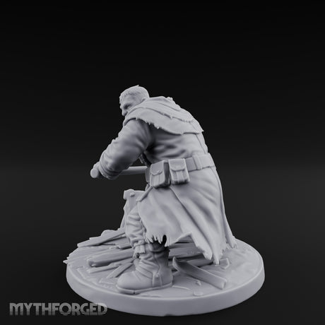Door Smashing Maul Swinging Human Brute Miniature for Dungeons and Dragons, Pathfinder or other TTRPGs