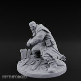 Door Smashing Maul Swinging Human Brute Miniature for Dungeons and Dragons, Pathfinder or other TTRPGs