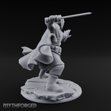 Palm Raised Casting Human Monk Miniature for Dungeons and Dragons, Pathfinder or other TTRPGs