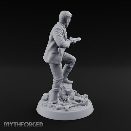 Double Barrelled Human Monster Hunter Miniature for Dungeons and Dragons, Pathfinder or other TTRPGs
