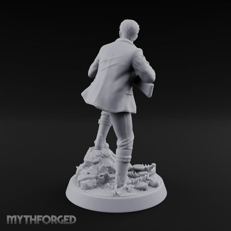 Double Barrelled Human Monster Hunter Miniature for Dungeons and Dragons, Pathfinder or other TTRPGs