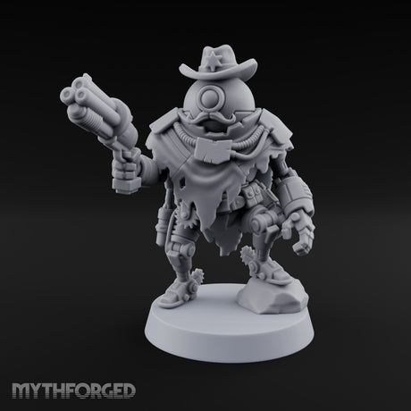 Double Barrelled Warforged Deputy Miniature for Dungeons and Dragons, Pathfinder or other TTRPGs