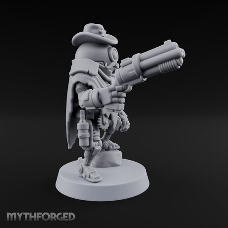 Double Barrelled Warforged Deputy Miniature for Dungeons and Dragons, Pathfinder or other TTRPGs