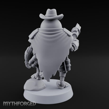 Double Barrelled Warforged Deputy Miniature for Dungeons and Dragons, Pathfinder or other TTRPGs