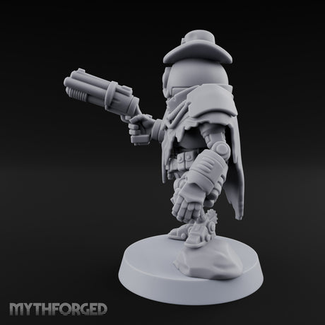 Double Barrelled Warforged Deputy Miniature for Dungeons and Dragons, Pathfinder or other TTRPGs