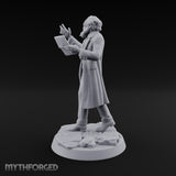Footnotes Before Fear Human Scholar with Papers and Long Coat
