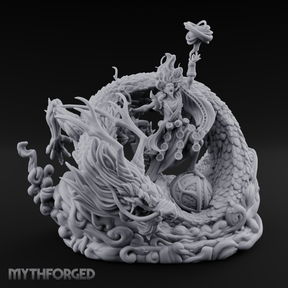 Wand Wielding Dragon Taming Sorcerer Miniature for Dungeons and Dragons, Pathfinder or other TTRPGs