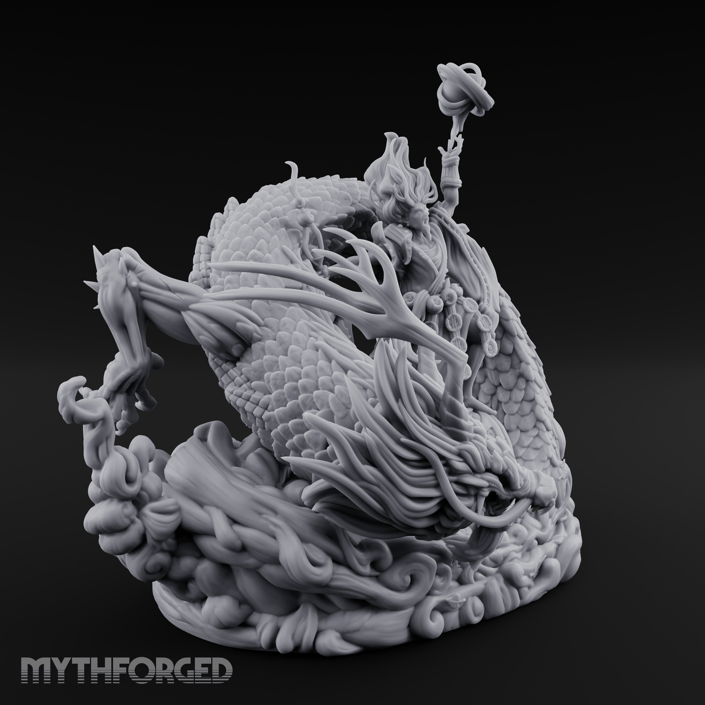 Wand Wielding Dragon Taming Sorcerer Miniature for Dungeons and Dragons, Pathfinder or other TTRPGs