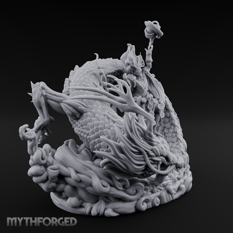 Wand Wielding Dragon Taming Sorcerer Miniature for Dungeons and Dragons, Pathfinder or other TTRPGs