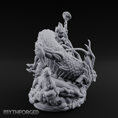 Wand Wielding Dragon Taming Sorcerer Miniature for Dungeons and Dragons, Pathfinder or other TTRPGs