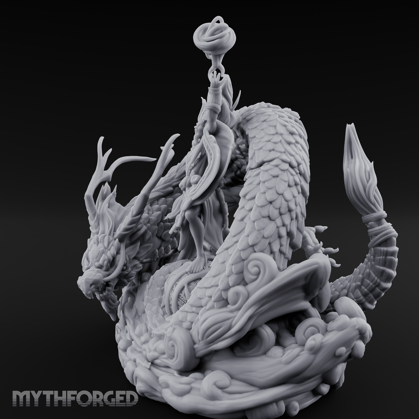 Wand Wielding Dragon Taming Sorcerer Miniature for Dungeons and Dragons, Pathfinder or other TTRPGs