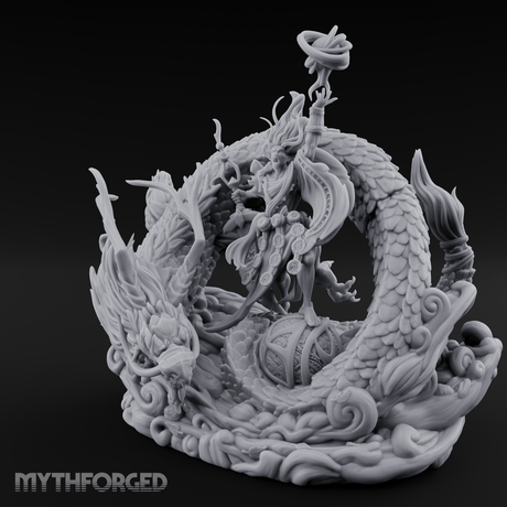 Wand Wielding Dragon Taming Sorcerer Miniature for Dungeons and Dragons, Pathfinder or other TTRPGs