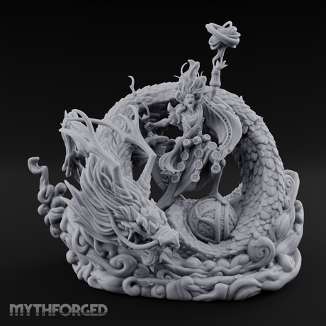 Wand Wielding Dragon Taming Sorcerer Miniature for Dungeons and Dragons, Pathfinder or other TTRPGs