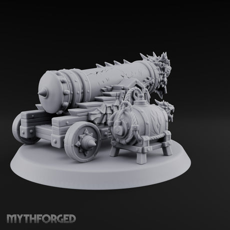 Fed on Dragon Fire Dragon-Head Cannon with Fuel Keg