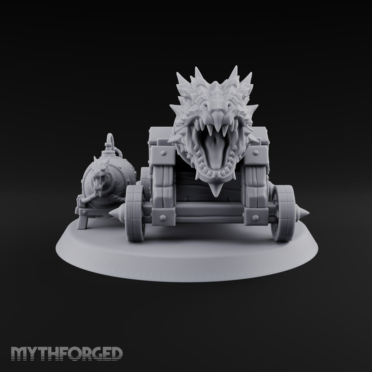 Fed on Dragon Fire Dragon-Head Cannon with Fuel Keg