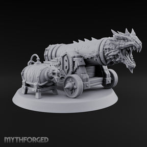 Fed on Dragon Fire Dragon-Head Cannon with Fuel Keg