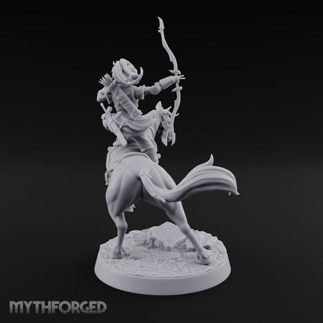 Wyrm Tracked, Bowstring Drawn Elf Mounted Archer