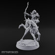 Wyrm Tracked, Bowstring Drawn Elf Mounted Archer