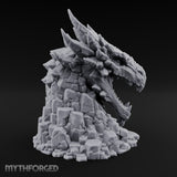 Rockslide Roar Stone Dragon Head Statue