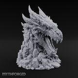 Rockslide Roar Stone Dragon Head Statue