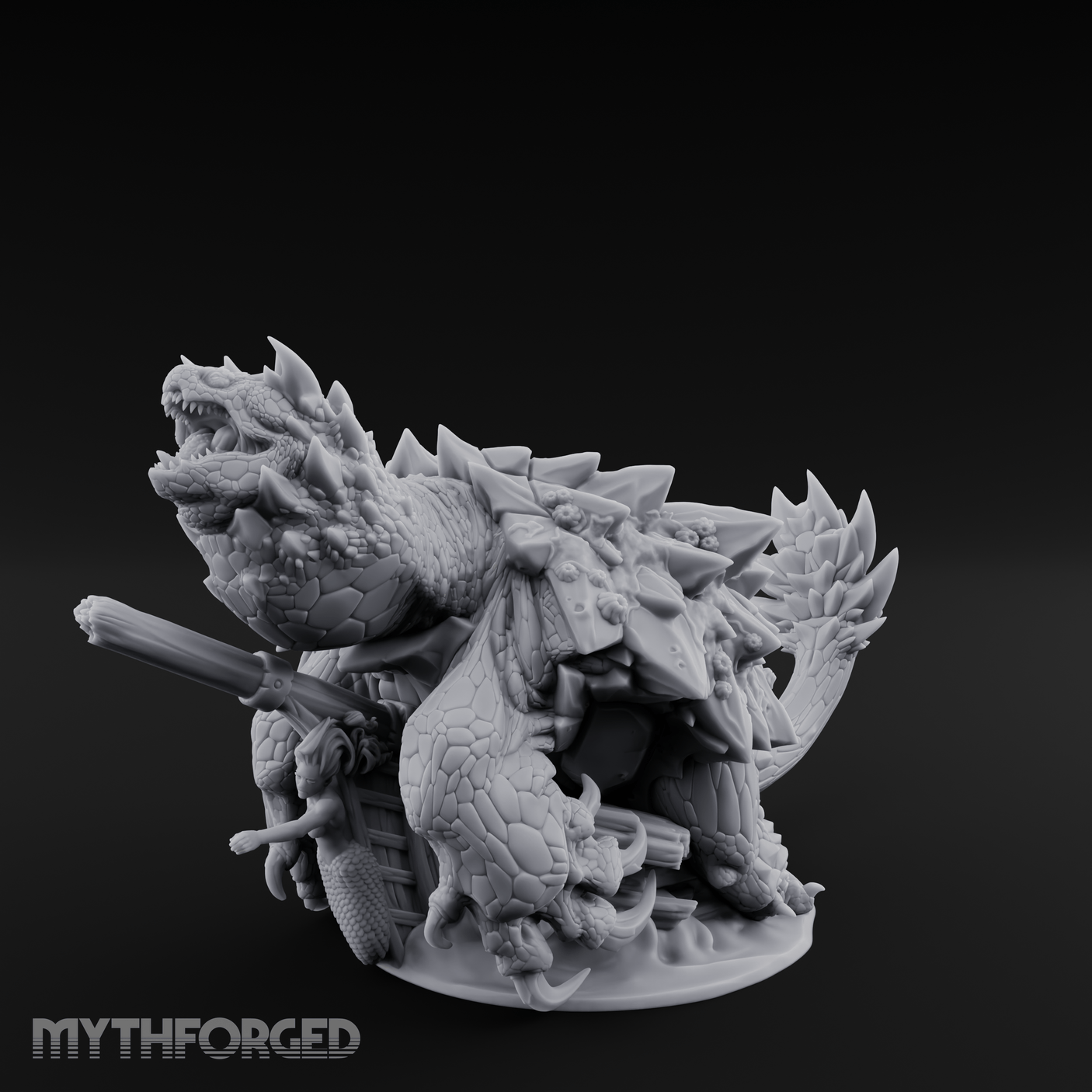 Spines Bristling Menace Dragon Turtle Brute Miniature for Dungeons and Dragons, Pathfinder or other TTRPGs