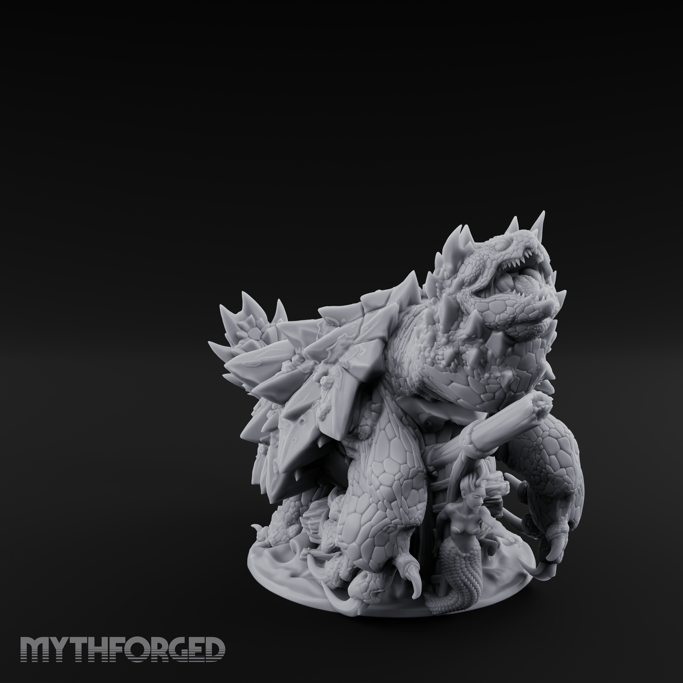 Spines Bristling Menace Dragon Turtle Brute Miniature for Dungeons and Dragons, Pathfinder or other TTRPGs