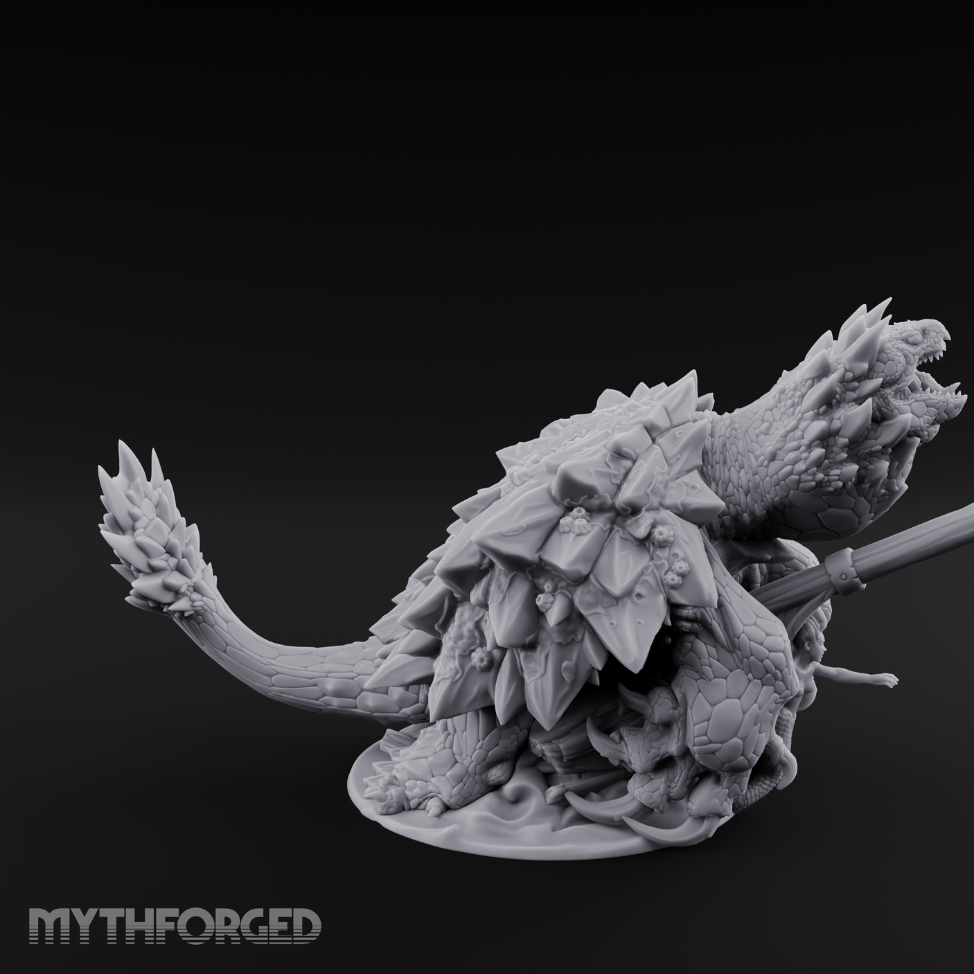 Spines Bristling Menace Dragon Turtle Brute Miniature for Dungeons and Dragons, Pathfinder or other TTRPGs