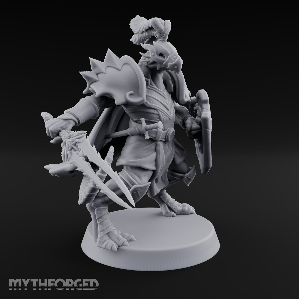 Shield Braced Dragonborn Champion