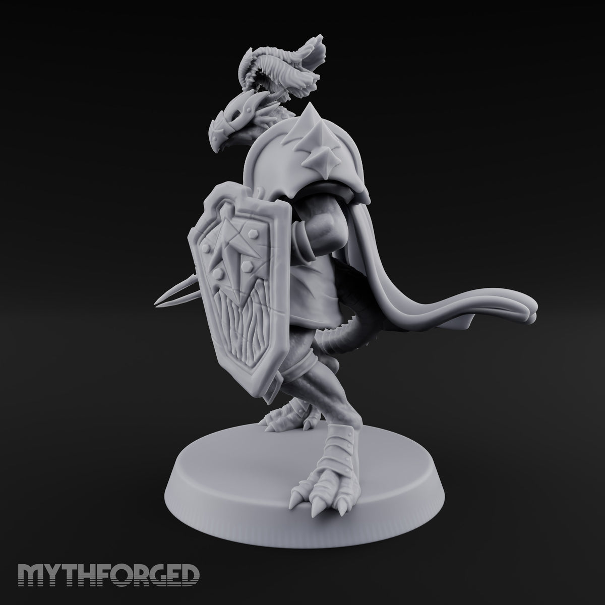 Shield Braced Dragonborn Champion