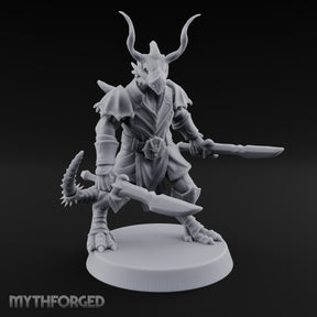 Antlers Up, Blades Crossed Dragonborn Swordmaster