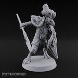 Shield Cocked, Fork Trailing Dragonborn Warden Leader