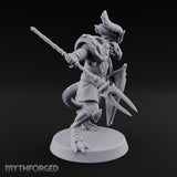 Shield Cocked, Fork Trailing Dragonborn Warden Leader