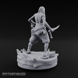Dual Blades Dancing Draugr Assassin Miniature for Dungeons and Dragons, Pathfinder or other TTRPGs