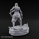 Dual Blades Dancing Draugr Assassin Miniature for Dungeons and Dragons, Pathfinder or other TTRPGs