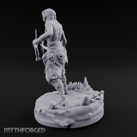Dual Blades Dancing Draugr Assassin Miniature for Dungeons and Dragons, Pathfinder or other TTRPGs