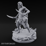 Dual Blades Dancing Draugr Assassin Miniature for Dungeons and Dragons, Pathfinder or other TTRPGs