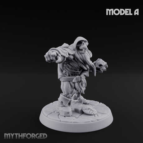 Skull Hurling Draugr Siege Engineers Miniature for Dungeons and Dragons, Pathfinder or other TTRPGs