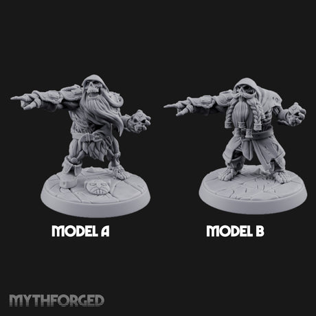 Skull Hurling Draugr Siege Engineers Miniature for Dungeons and Dragons, Pathfinder or other TTRPGs