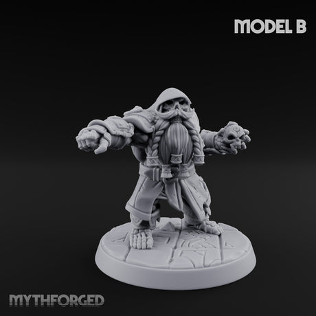 Skull Hurling Draugr Siege Engineers Miniature for Dungeons and Dragons, Pathfinder or other TTRPGs