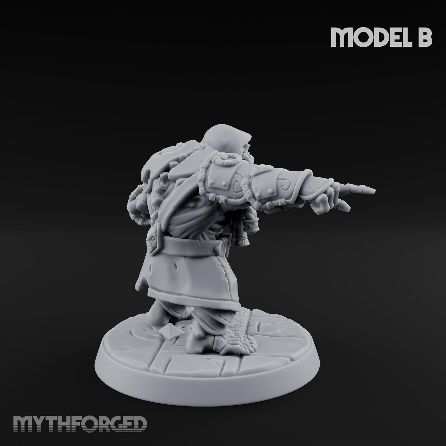 Skull Hurling Draugr Skullcaster B Miniature for Dungeons and Dragons, Pathfinder or other TTRPGs