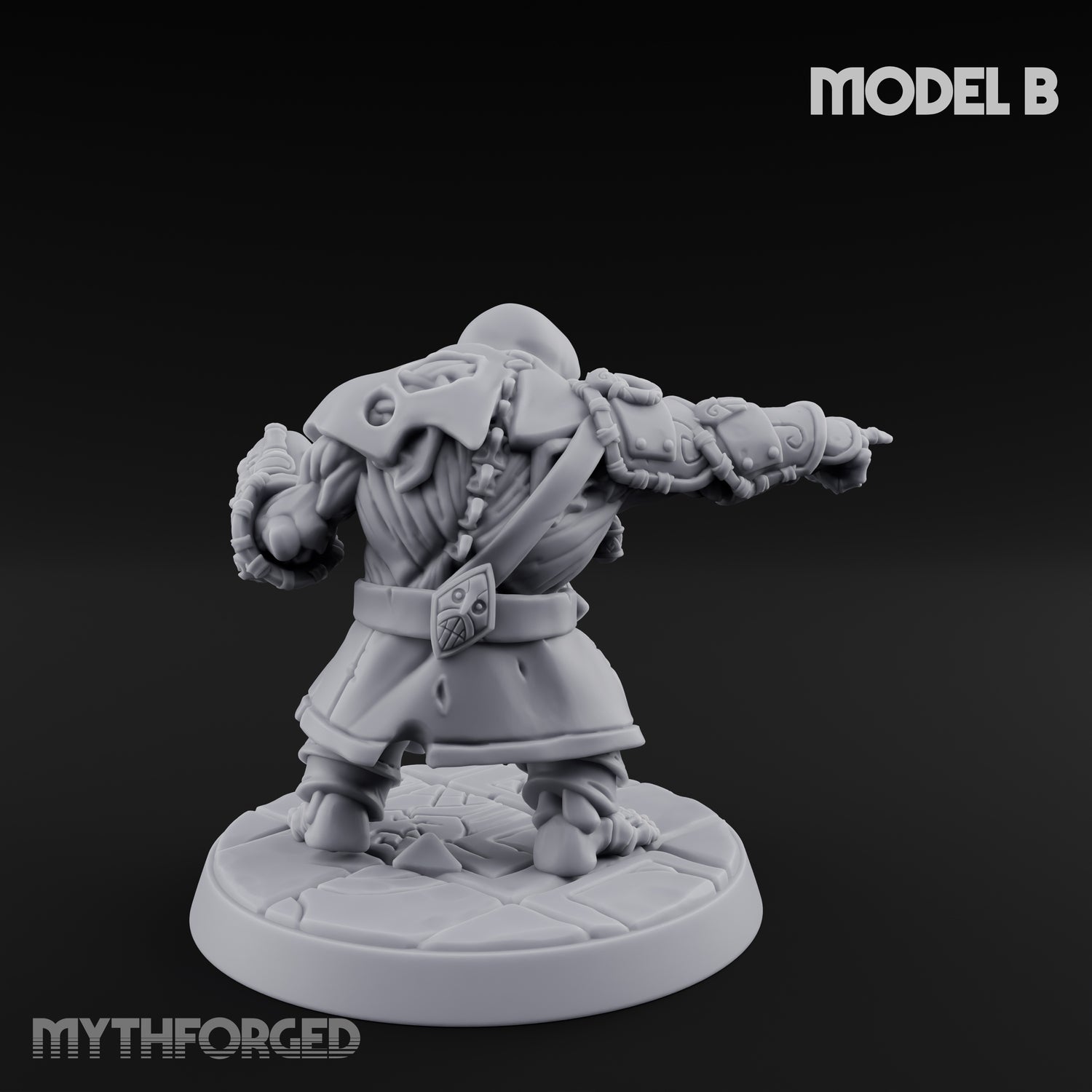 Skull Hurling Draugr Skullcaster B Miniature for Dungeons and Dragons, Pathfinder or other TTRPGs