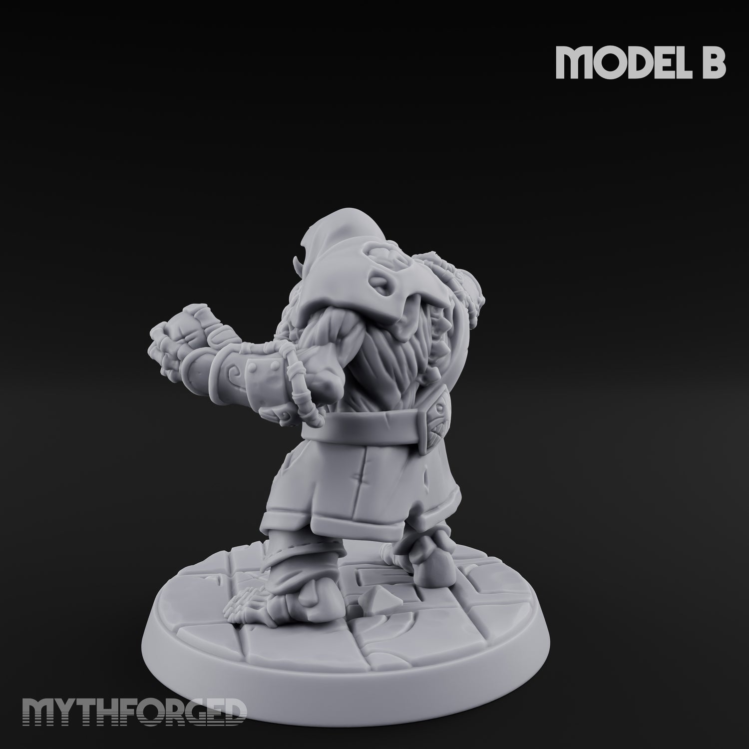 Skull Hurling Draugr Skullcaster B Miniature for Dungeons and Dragons, Pathfinder or other TTRPGs