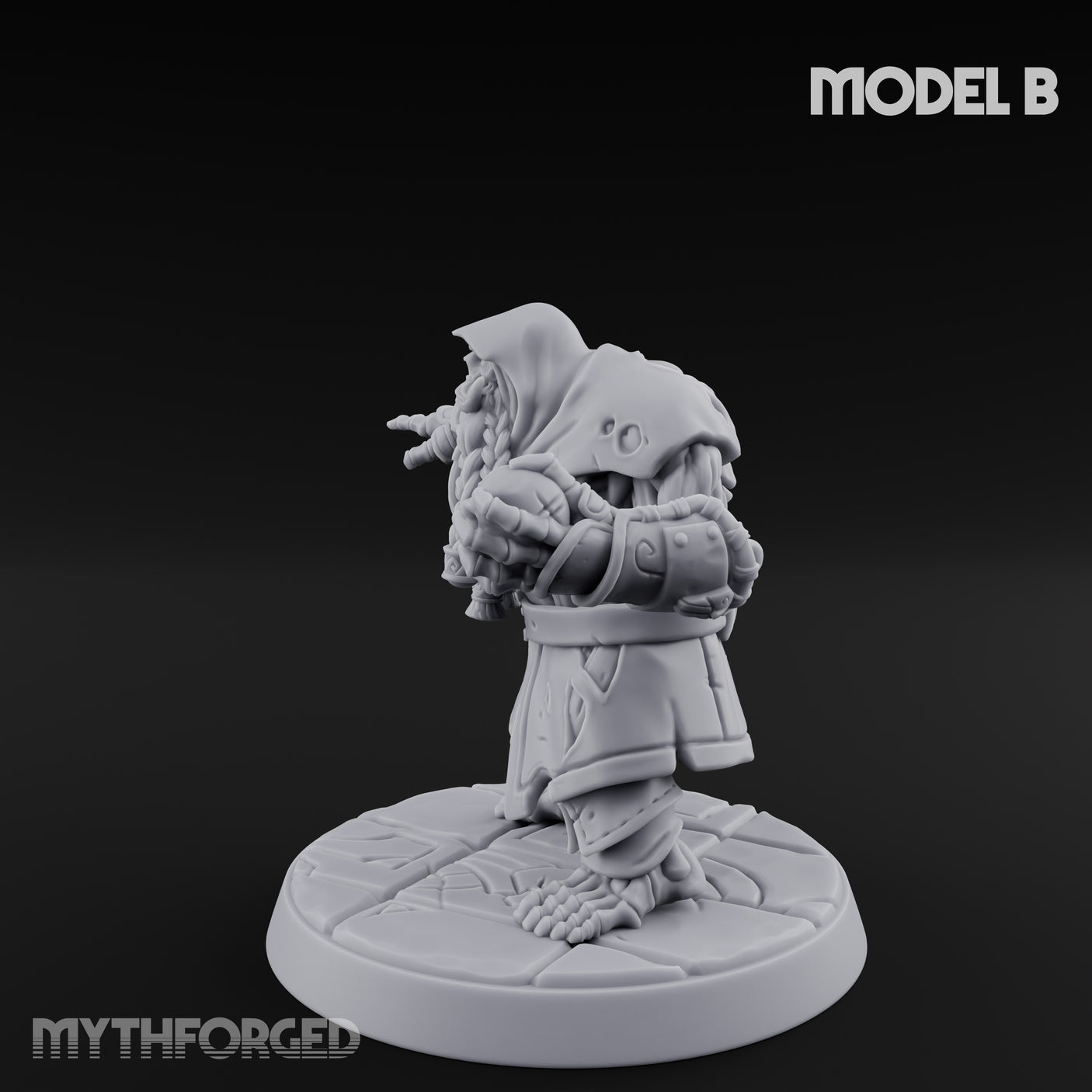 Skull Hurling Draugr Skullcaster B Miniature for Dungeons and Dragons, Pathfinder or other TTRPGs