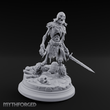 Mouth Agape Wailing Draugr Warrior Miniature for Dungeons and Dragons, Pathfinder or other TTRPGs