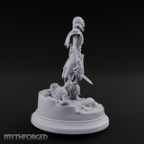 Mouth Agape Wailing Draugr Warrior Miniature for Dungeons and Dragons, Pathfinder or other TTRPGs