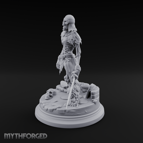 Mouth Agape Wailing Draugr Warrior Miniature for Dungeons and Dragons, Pathfinder or other TTRPGs